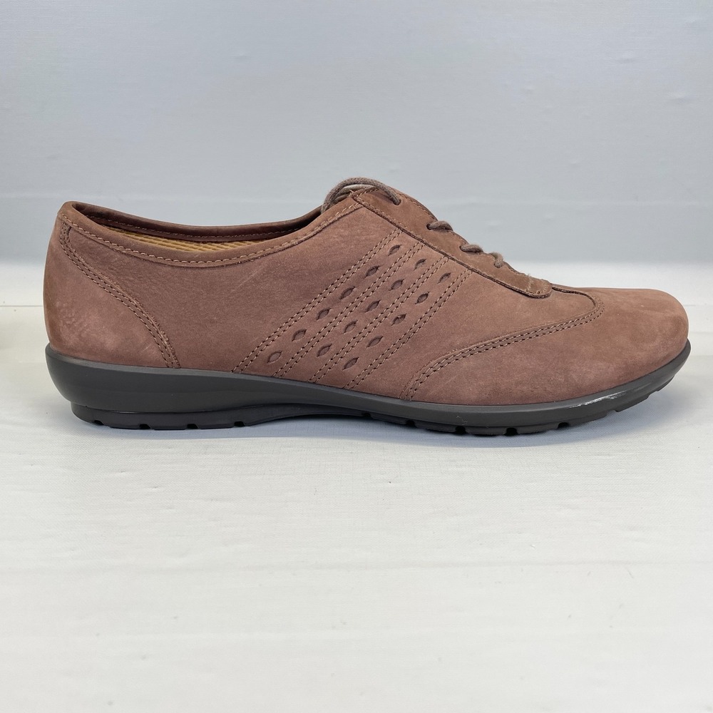 Hotter Oxford Shoes Womens Size 10 UK 8 Brown Nubuck Comfort Career Lace Up